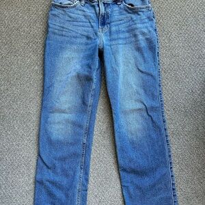 Hollister High-Rise Straight Medium Blue Jeans